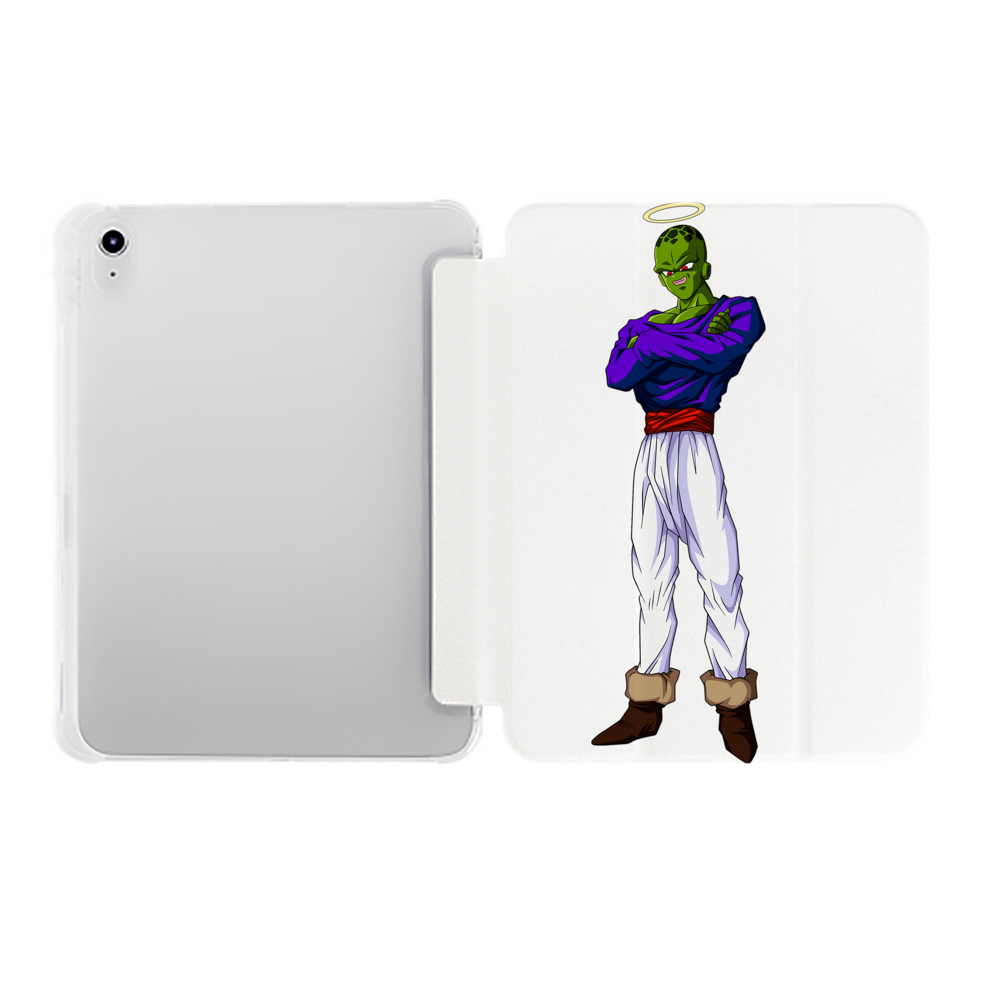（画像用） ドラゴンボール パイクーハン DRAGON BALL Pikkon IPad ケース ペン収納付き 三つ折りスタンド PUレザー×シリコン 対応機種9.5/10.5/10.9インチ